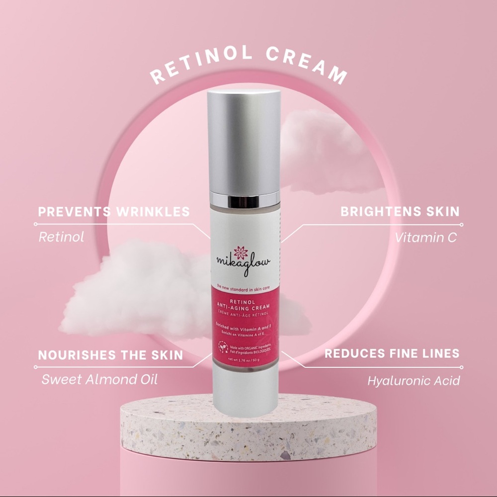 ORGANIC Retinol Anti-Aging Cream - Enriched with Vitamin A and E